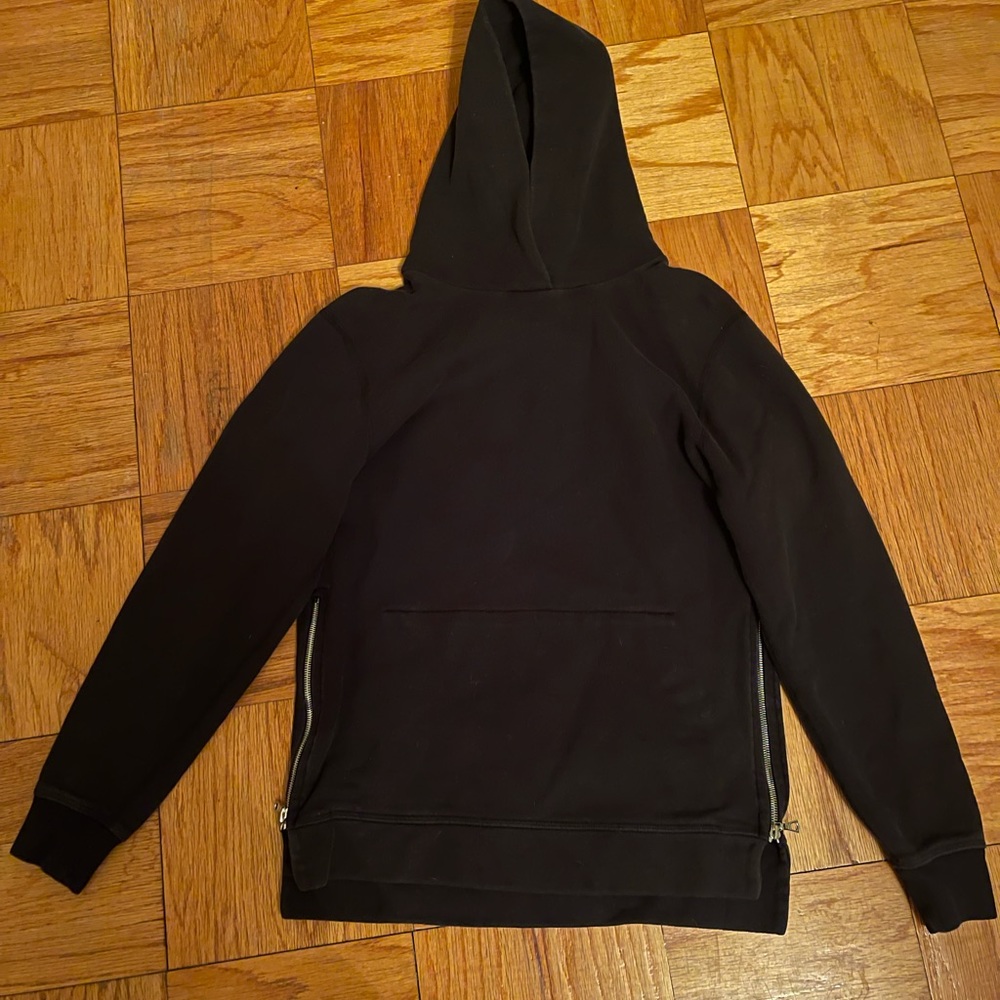 Black John Elliott hoodie with side zipper slit size Large